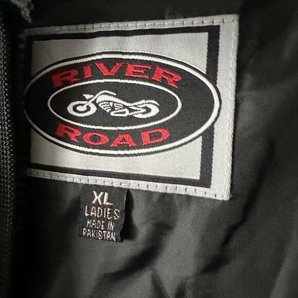 River Road Ladies' Padded Nylon Ruched Short Motorcycle Riding Jacket Size XL - Picture 2 of 13